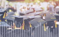 Students at graduation